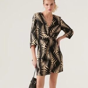 Ba&sh Naude Twisted Geometric Mini Dress